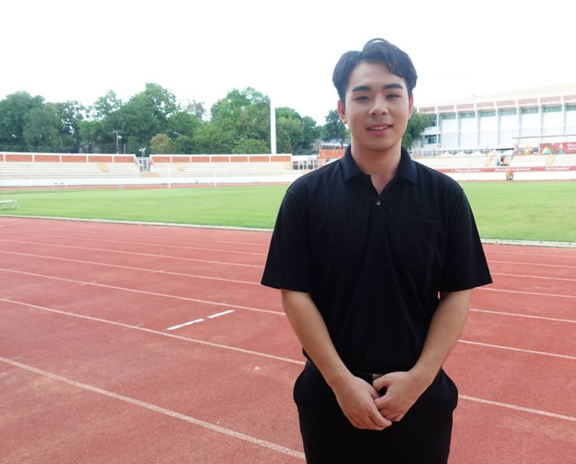 Mr. Thakorn Lek-Udakon, a senior business student and KKU cheer leader 2019